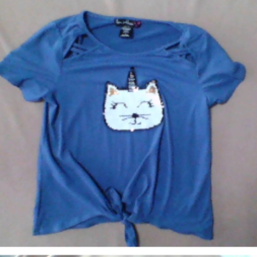 Blue Sequence Uni-Cat Shirt